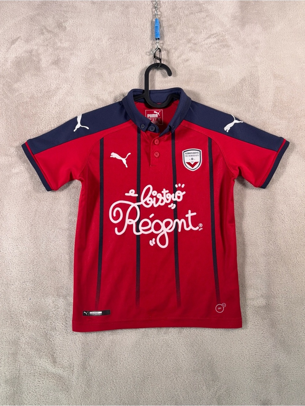 Puma Soccer Jersey‎ Kit Boys Size 7-8Y Red FC Girondins Bordeaux